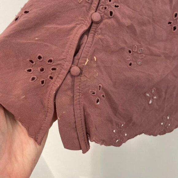 TORRID 1 Plus Size Sophie Eyelet Swing Cami Mauve Pink Lace Trim Summer Tank Top - Picture 6 of 16